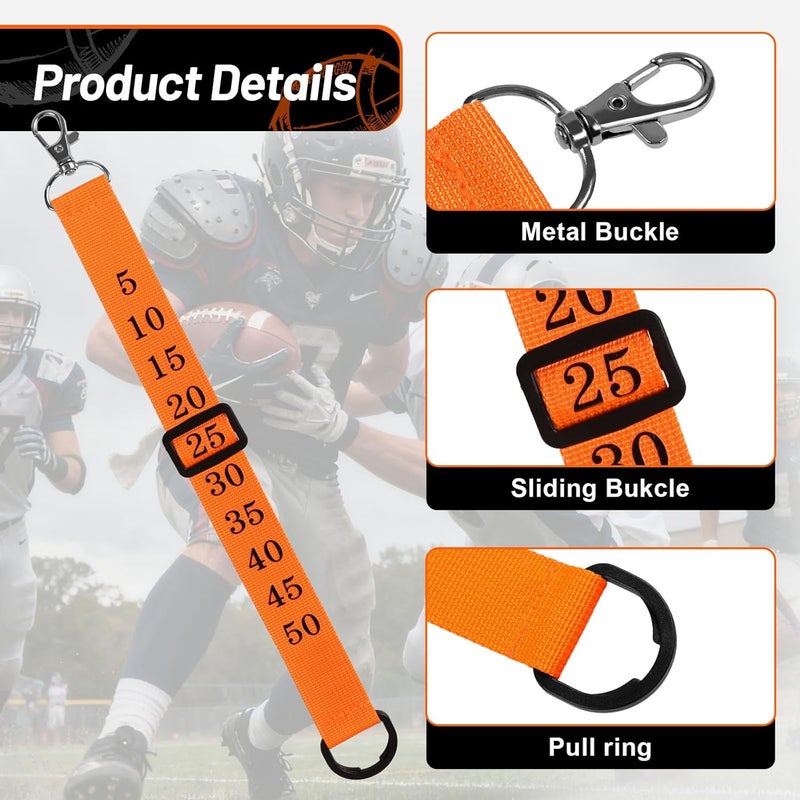 HIGHRAZON 4/6 Pcs Football Referee Chain Clips, Professional Nylon Football Yard Marker Kit with Metal Clips for Officials, Umpire, Head Linesman - Sports Equipment & Gear - Image 5